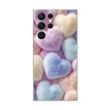 Dali Design Samsung Galaxy S22 Ultra Uyumlu Şeffaf Kılıf Peluş Tasarımlı