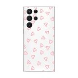 Dali Design Samsung Galaxy S22 Ultra Uyumlu Şeffaf Kılıf Şeffaf Kalp 3 Tasarımlı