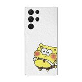 Dali Design Samsung Galaxy S22 Ultra Uyumlu Şeffaf Kılıf Sünger Bob Mini Tasarımlı