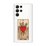 Dali Design Samsung Galaxy S22 Ultra Uyumlu Şeffaf Kılıf Three Of Swords Tasarımlı