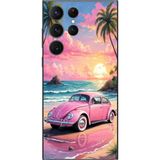 Dali Design Samsung Galaxy S23 Ultra Uyumlu Şeffaf Kılıf Araba Tasarımlı 3