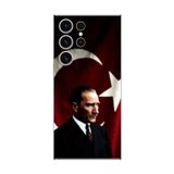 Dali Design Samsung Galaxy S23 Ultra Uyumlu Şeffaf Kılıf Atatürk 4 Tasarımlı