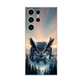 Dali Design Samsung Galaxy S23 Ultra Uyumlu Şeffaf Kılıf Baykuş Tasarımlı