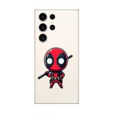 Dali Design Samsung Galaxy S23 Ultra Uyumlu Şeffaf Kılıf Chibi Deadpool 8 Tasarımlı