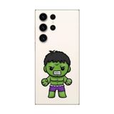 Dali Design Samsung Galaxy S23 Ultra Uyumlu Şeffaf Kılıf Chibi Hulk 3 Tasarımlı