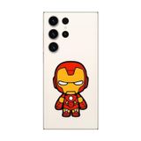 Dali Design Samsung Galaxy S23 Ultra Uyumlu Şeffaf Kılıf Chibi Iron-Man 2 Tasarımlı