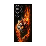 Dali Design Samsung Galaxy S23 Ultra Uyumlu Şeffaf Kılıf Kaplan Tasarımlı