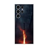 Dali Design Samsung Galaxy S23 Ultra Uyumlu Şeffaf Kılıf Kılıç Tasarımlı
