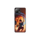 Dali Design Xiaomi Mi 11 Lite Uyumlu Şeffaf Kılıf Demon Slayer 1 Tasarımlı