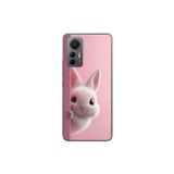 Dali Design Xiaomi Mi 12 Lite Uyumlu Şeffaf Kılıf 5 Peluş Tavşan Tasarımlı