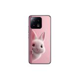 Dali Design Xiaomi Mi 13 Pro Uyumlu Şeffaf Kılıf 5 Peluş Tavşan Tasarımlı