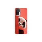 Dali Design Xiaomi Redmi Note 10 Uyumlu Şeffaf Kılıf 4 Peluş Panda Tasarımlı