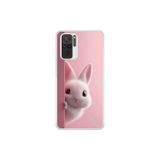 Dali Design Xiaomi Redmi Note 10 Uyumlu Şeffaf Kılıf 5 Peluş Tavşan Tasarımlı