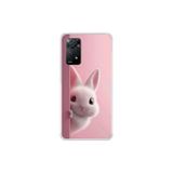 Dali Design Xiaomi Redmi Note 11 Pro Uyumlu Şeffaf Kılıf 5 Peluş Tavşan Tasarımlı