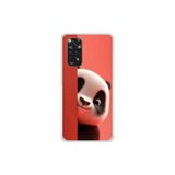 Dali Design Xiaomi Redmi Note 11 Uyumlu Şeffaf Kılıf 4 Peluş Panda Tasarımlı
