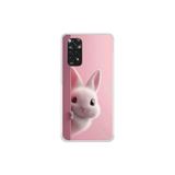 Dali Design Xiaomi Redmi Note 11 Uyumlu Şeffaf Kılıf 5 Peluş Tavşan Tasarımlı
