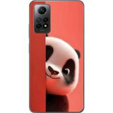 Dali Design Xiaomi Redmi Note 12 Pro Uyumlu Şeffaf Kılıf 4 Peluş Panda Tasarımlı