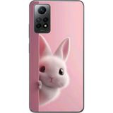 Dali Design Xiaomi Redmi Note 12 Pro Uyumlu Şeffaf Kılıf 5 Peluş Tavşan Tasarımlı
