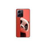 Dali Design Xiaomi Redmi Note 12 Uyumlu Şeffaf Kılıf 4 Peluş Panda Tasarımlı