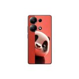 Dali Design Xiaomi Redmi Note 13 Pro Uyumlu Şeffaf Kılıf 4 Peluş Panda Tasarımlı
