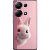 Dali Design Xiaomi Redmi Note 13 Pro Uyumlu Şeffaf Kılıf 5 Peluş Tavşan Tasarımlı - Mor