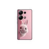 Dali Design Xiaomi Redmi Note 13 Pro Uyumlu Şeffaf Kılıf 5 Peluş Tavşan Tasarımlı