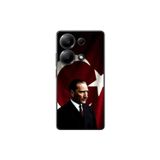 Dali Design Xiaomi Redmi Note 13 Pro Uyumlu Şeffaf Kılıf Atatürk 4 Tasarımlı