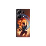 Dali Design Xiaomi Redmi Note 13 Pro Uyumlu Şeffaf Kılıf Demon Slayer 1 Tasarımlı