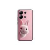 Dali Design Xiaomi Redmi Note 13 Uyumlu Şeffaf Kılıf 5 Peluş Tavşan Tasarımlı