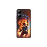 Dali Design Xiaomi Redmi Note 13 Uyumlu Şeffaf Kılıf Demon Slayer 1 Tasarımlı