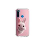 Dali Design Xiaomi Redmi Note 8 Uyumlu Şeffaf Kılıf 5 Peluş Tavşan Tasarımlı