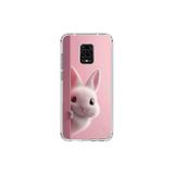 Dali Design Xiaomi Redmi Note 9 Pro Uyumlu Şeffaf Kılıf 5 Peluş Tavşan Tasarımlı