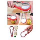 Dalian Home Pratik Kavanoz Kapağı Açacak 4 Boğum 8 Kademeli Şişe Kapak Açacağı (silikon Kaydırmaz)