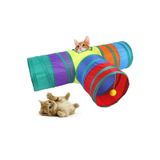 Dalian Home T Şekli Kedi Tüneli Katlanır Gökkuşağı T Kedi Tüneli Evcil Hayvan Oyun Tüneli