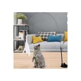 Dalian Home Ultra Esnek Yaylı Kedi Oltası Güçlü Vantuzlu Çelik Telli Dayanıklı Kedi Oyuncağı
