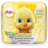 Dalin 3'lü Bici Bici Bebek Sabunu 3 x 75 gr Hassas Ciltler İçin Alkol İçermeyen Katı Form