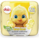 Dalin 3'lü Klasik Katı Sabun 3X75 gr 0-3 Yaş İçin Pamuklu Hipoalerjenik Bebek Sabunu - Renkli