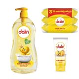 Dalin 700 ml Bebek Şampuanı+100 ml Pişik Önleyici Krem+3x56 Adet Islak Havlu