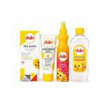 Dalin Bebek Bakım Seti - Likit Pudra + Pişik Önleyici Krem + Kolay Tarama Spreyi + Nemlendirici Bebek Yağı 4'Lü Paket