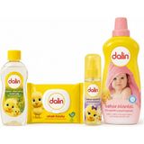 Dalin Bebek Bakım Ve Çamaşır Seti - 1200 Ml Konsantre Yumuşatıcı + 300 Ml Bebek Yağı + 150 Ml Kolonya + 56'Lı Islak Mendil