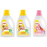 Dalin Bebek İçin Çamaşır Deterjanı 2’li Set + Yumuşatıcısı Bahar Ninnisi 1500 ml Hipoalerjenik Formül - 1,5 lt