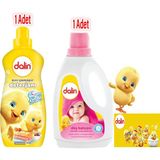Dalin Bebek İçin Sıvı Çamaşır Deterjanı 1500 ml ve Düş Bahçesi Yumuşatıcı 1500 ml 2'li Set - 3 lt