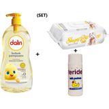 Dalin Bebek Şampuanı 700 Ml+Sleepy Sensitive Islak Mendil 90'lı + Feride Talk Bebek Pudrası 75 Gr(Set)