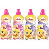 Dalin Çamaşır Yumuşatıcı Konsantre 1500 ml Bahar Ninnisi + 1500 ml Düş Bahçesi (Karma 4'lü Set) - 1,5 lt