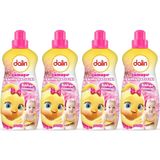 Dalin Çamaşır Yumuşatıcı Konsantre 1500 ml Bahar Ninnisi (4'lü Set) (Bebeklere Özel) - 1,5 lt