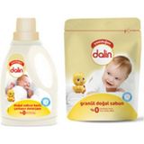 Dalin Doğal Sabun Sıvı Çamaşır Deterjanı 1500 ml + Granül Sabun Toz Deterjan 500 gr - 1,48 lt