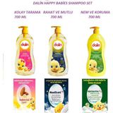 Dalin Mutlu Bebekler Şampuan Seti , Nem ve Koruma, Kolay Tarama ve Mutlu ve Rahat 700 ml x 3