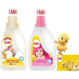 Dalin Sensitive Doğal Sabun Bazlı Sıvı Çamaşır Deterjanı 1500 ml ve Sıvı Çamaşır Yumuşatıcısı Düş Bahçesi 1500 ml - 3 lt