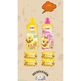 Dalin Sıvı Çamaşır Deterjanı 1500 ml, Bahar Ninni Yumuşatıcı 1500 ml, Islak Mendil 56'lı Set