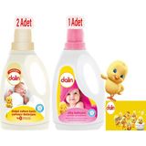 Dalin x 2 Adet Sensitive Doğal Sabun Bazlı Sıvı Çamaşır Deterjanı 1500 ml ve Sıvı Çamaşır Yumuşatıcısı Düş Bahçesi 1500 ml - Sensitive Çamaşır deterjanı ve Yumuşatıcısı - 4,5 lt